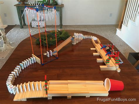 Christmas Rube Goldberg Stem Challenge Frugal Fun For Boys And Girls