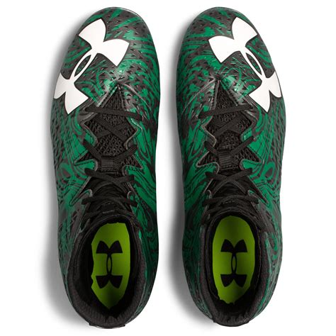 Under Armour Ua Highlight Lux Mc Black Green Football Cleats 10 Us For