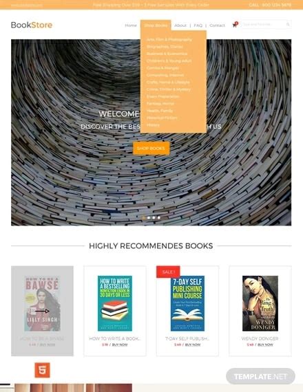 Book Store Bootstrap Template Pulp