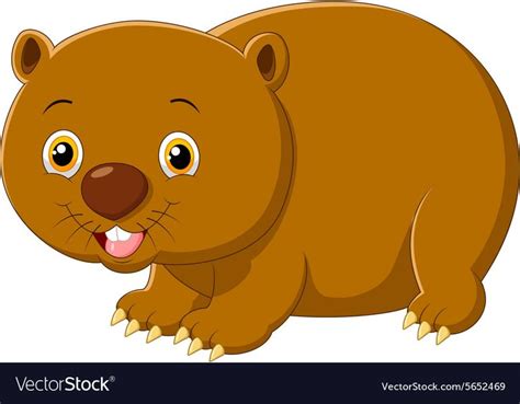Illustration Of Cartoon Cute Wombat Download A Free Preview Or High