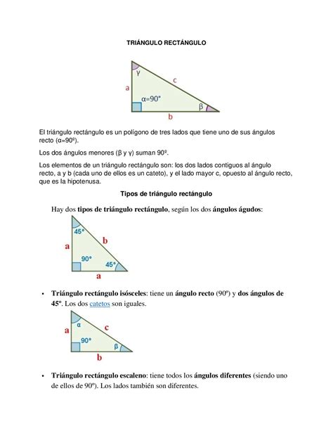 Triangulo Rectangulo Y Teorema De Pitagoras 1 Escolar Abc Color Images