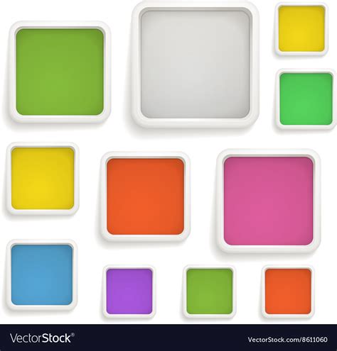 Abstract Background Of Color Boxes Template Vector Image