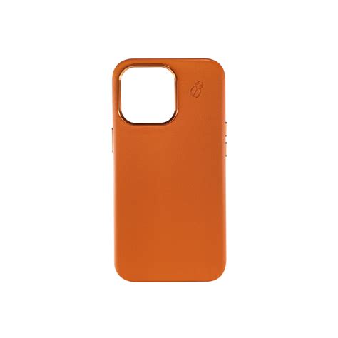 Iphone 13 Orange Leather Case