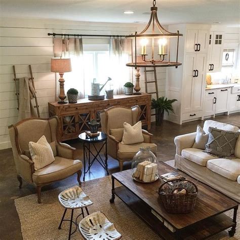 40 Gorgeous Rustic Chic Farmhouse Living Rooms Ideas That You Must See
