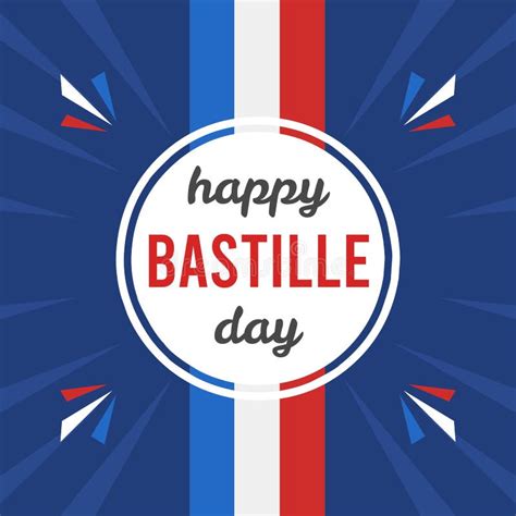 Happy Bastille Day Poster Stock Vector Illustration Of Design 248782825