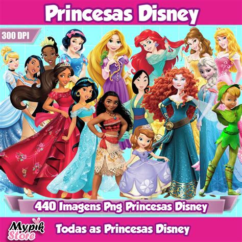 Super Kit Digital Imagens Png Todas As Princesas Disney Elo7
