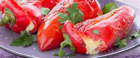 Chipotle Goat Cheese Stuffed Piquillo Peppers