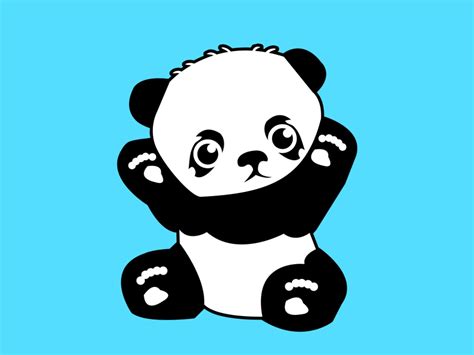 Panda Bear Svg Png Panda Bear Vector Image Layered Etsy Uk Bear