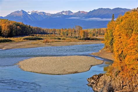 Canadian Wilderness Autumn Landscape With River Stock Photo Image Of