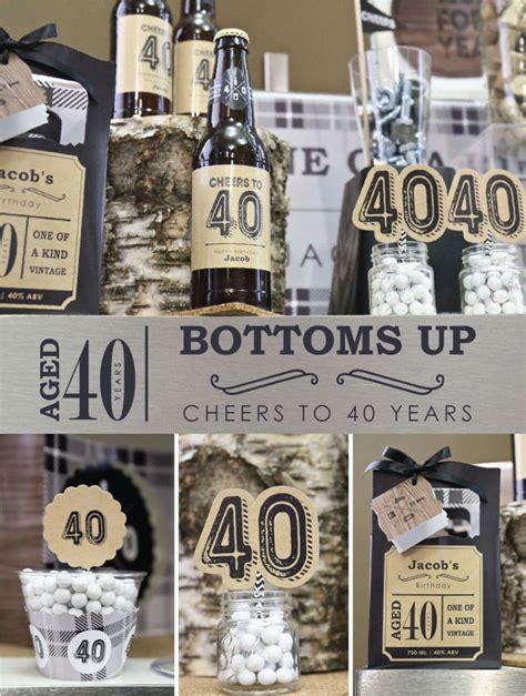 Mens 40th Birthday Decorations Birthday Party Ideas For Men Cheers To
