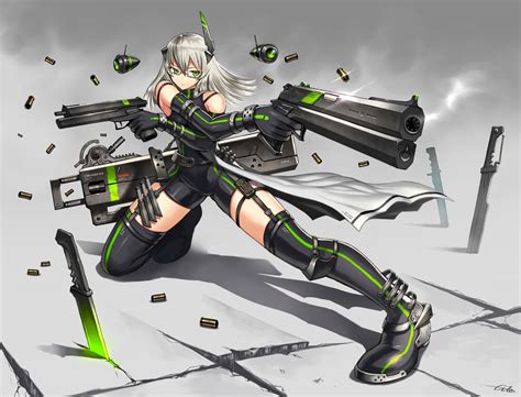 Wallpaper Illustration Anime Girls Weapon Cartoon Sch