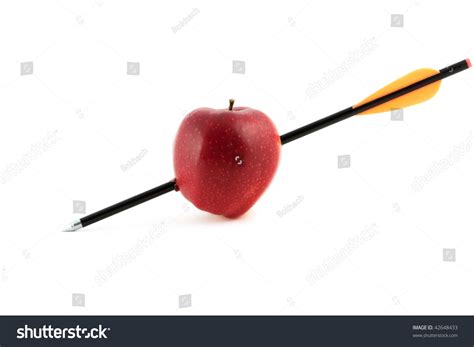 Apple Arrow Isolated On White Stock Photo 42648433 Shutterstock