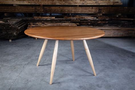 Walnut And Ash Round Table Bespoke Hardwood Furniture From Treske