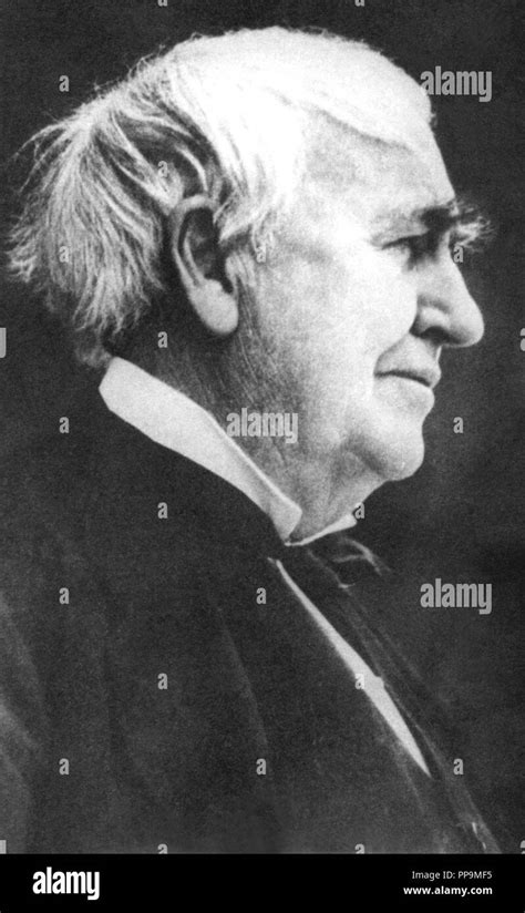 Thomas Alva Edison 1847 1931 American Inventor Black And White Stock