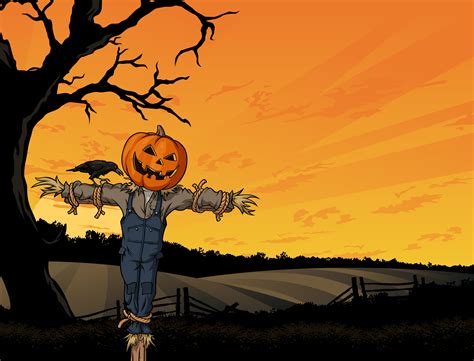 44 Scarecrows And Pumpkins Wallpaper