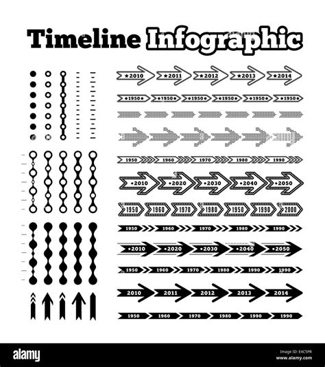 Infografía De Línea De Tiempo Imágenes De Stock En Blanco Y Negro Alamy
