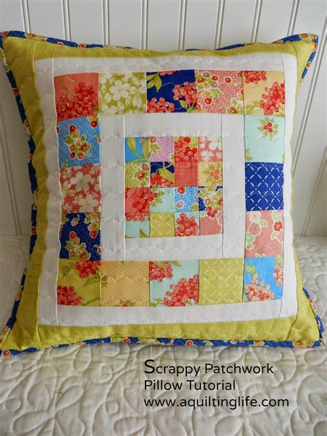 Scrappy Patchwork Pillow Tutorial - A Quilting Life