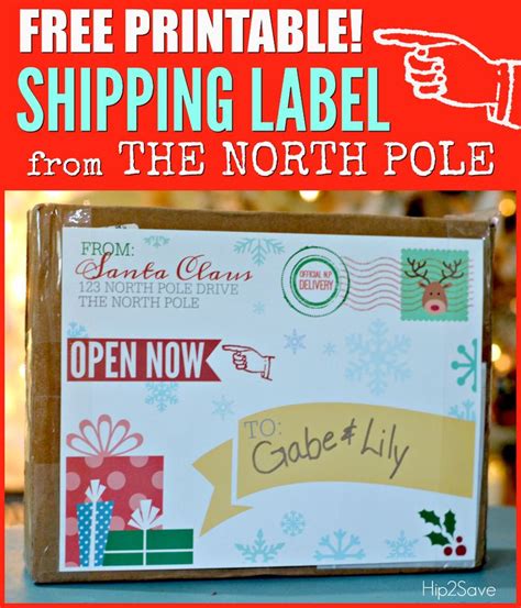 Free Printable Santa Shipping Label Printable Templates Free