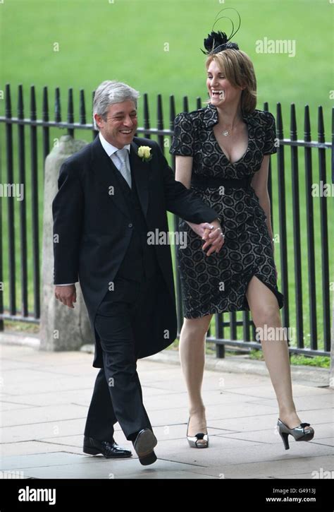 John Bercow Speaker Of The House Of Commons And His Wife Sally Arrive At Westminster Abbey For