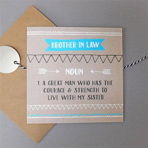 Funny Brother In Law Card By Allihopa