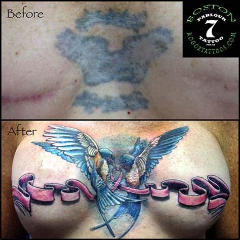 Mastectomy Scar Cover Up Tattoo By Boston Rogoz Tattoonow