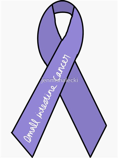 Small Intestine Cancer Awareness Ribbon Sticker For Sale By Jenmishalecki Redbubble