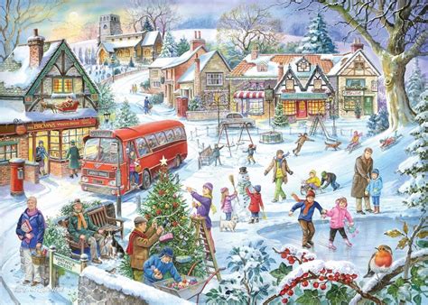 The House Of Puzzles 1000 Piece Jigsaw Puzzle Winter Green In Toys