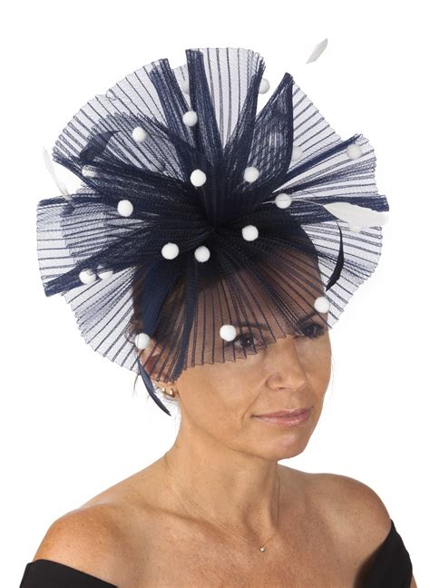 snoxell gwyther fascinator navy white fascinators bridal fascinators
