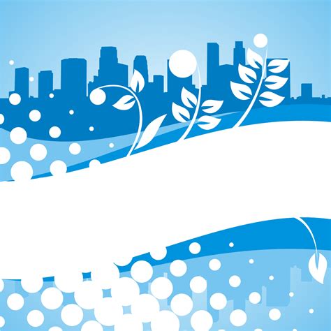 Vector For Free Use Blue City Background