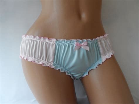 Blue Silk Pink Silk Ruffled Panties Silk Knickers Silk Etsy