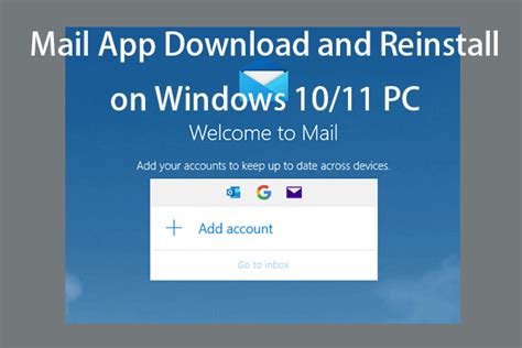 Mail App Download And Reinstall On Windows 1011 Pc