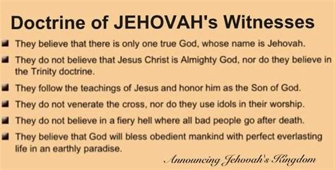 What Jehovahs Witnesses Believe Jehovah Jehovah Witness Quotes