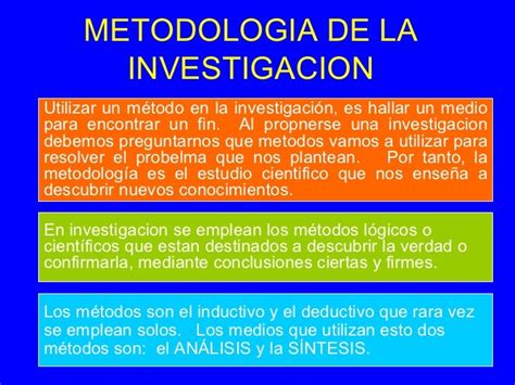 Caracteristicas De La Metodologia De La Investigacion Arbol