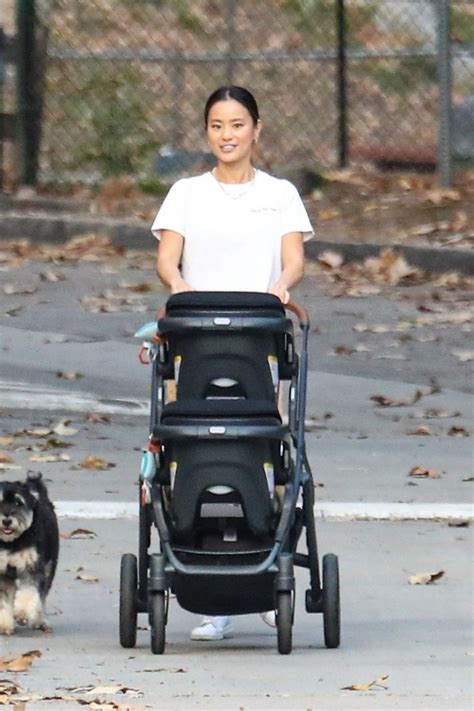 Jamie Chung With Her Babies At Griffith Park In Los Angeles 02232022
