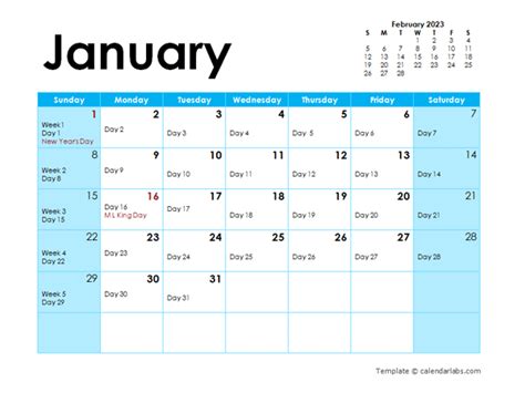 2023 Julian Monthly Calendar Free Printable Templates