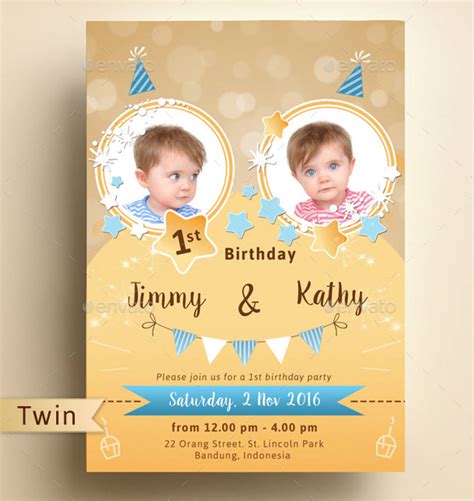 Free 10 Double Birthday Party Invitation Designs And Examples In Psd