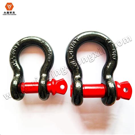 Hot Sell Galvanized Drop Forged Lifting Marine Screw Pin Bow Shackle Anchor Shackle For Hitch