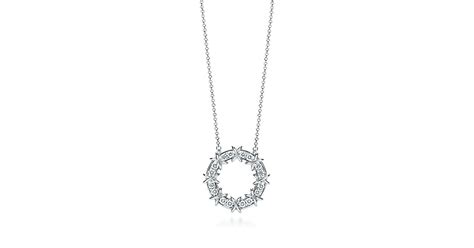 Tiffany And Co Schlumberger® Sixteen Stone Pendant In Platinum With
