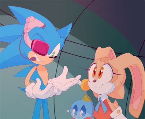 Sonic X Cream And Sonic By Motobugg Sonic Sonic The Hedgehog