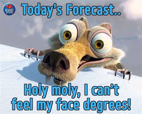 kristoff grabs olaf's lower body and puts the rest of him on top olaf: Today's Forecast... Holy moly, I can't feel my face degrees. - From Kiss 98.0 | Ice age, Animal ...