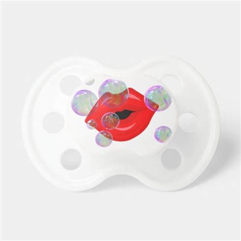 Red Lips Blowing Bubbles Baby Pacifiers Zazzle