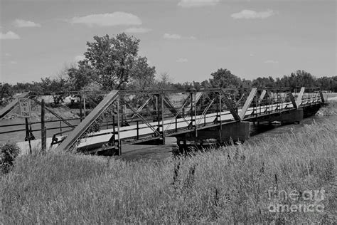 Nebraska Bridge Bw Photograph By James Lyons