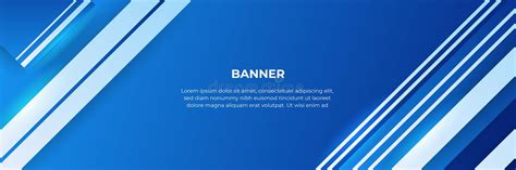 Abstract Blue Banner Design With Blue Geometric Background Vector