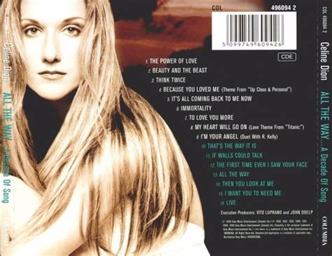 Celine Dion All The Way A Decade Of Song Cd Yosif Andrey S 20 00 En Mercado Libre