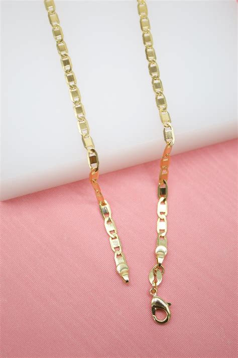 18k Gold Filled Flat Gucci 3mm Chain For Wholesale Chains And Etsy