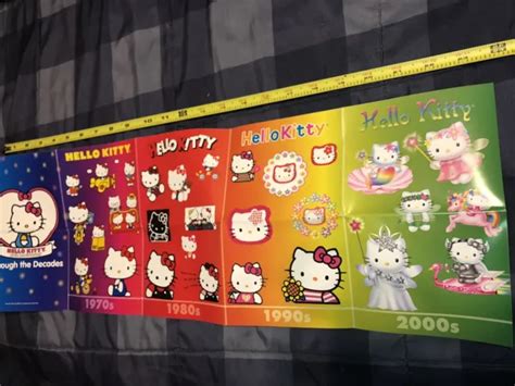 Hello Kitty Timeline 40th Anniversary Poster Banner 1970 1980 1990 2000