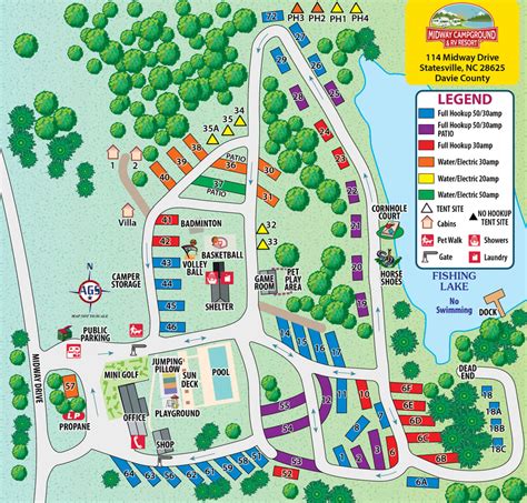 Map Of North Carolina Campgrounds Lake Okeechobee Fishing Map