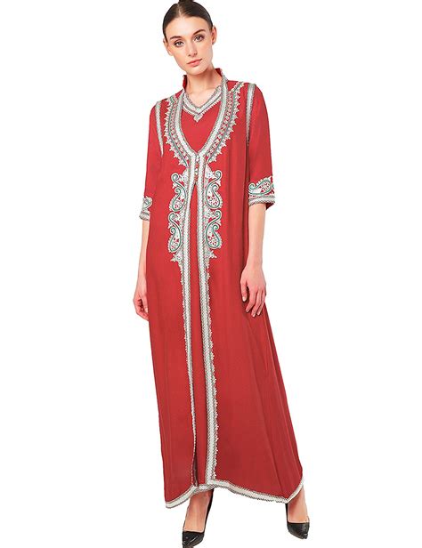 Muslim Dress Dubai Kaftan For Women Half Sleeve Arabic Long Dress Abaya Islamic Clothing Girls