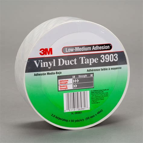 3m Vinyl Duct Tape 3903 Gray 3 In X 50 Yd 65 Mil 18 Per Case