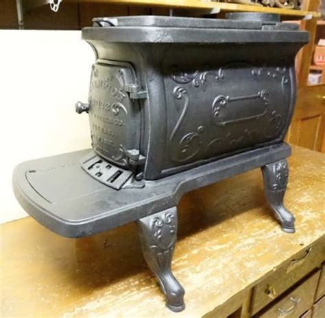 Antique Champion Wood Burning Box Stove Fully Restored Pot Belly Cast
